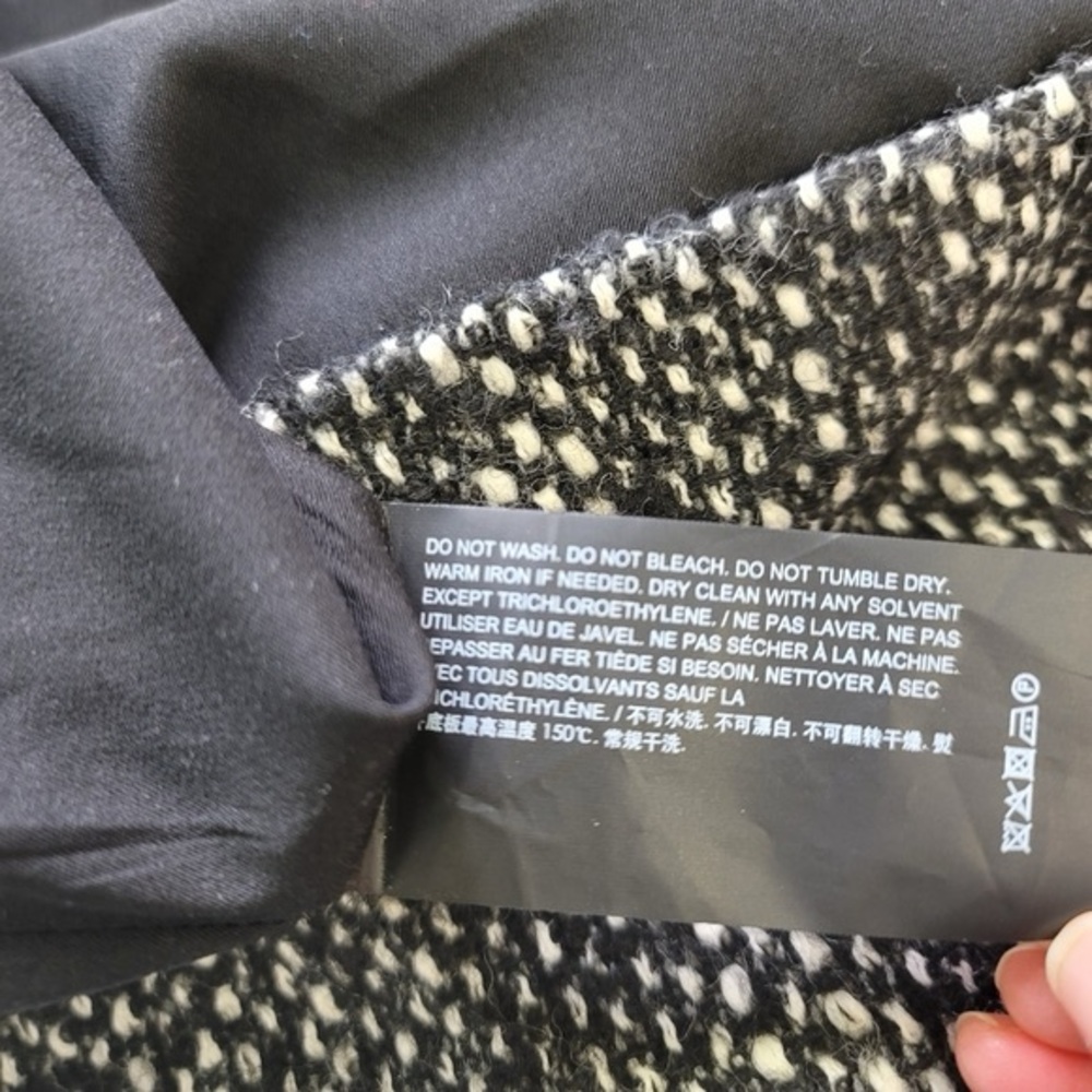Theory Sleeveless Angled Wool-Blend Dress, Black - Picture 6 of 7
